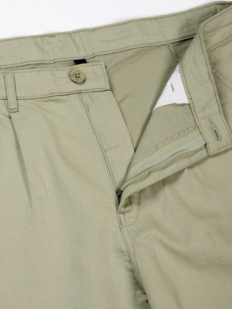 Thomas Scott Men Mint Mid-Rise Relaxed Fit Woven Cargo Trousers