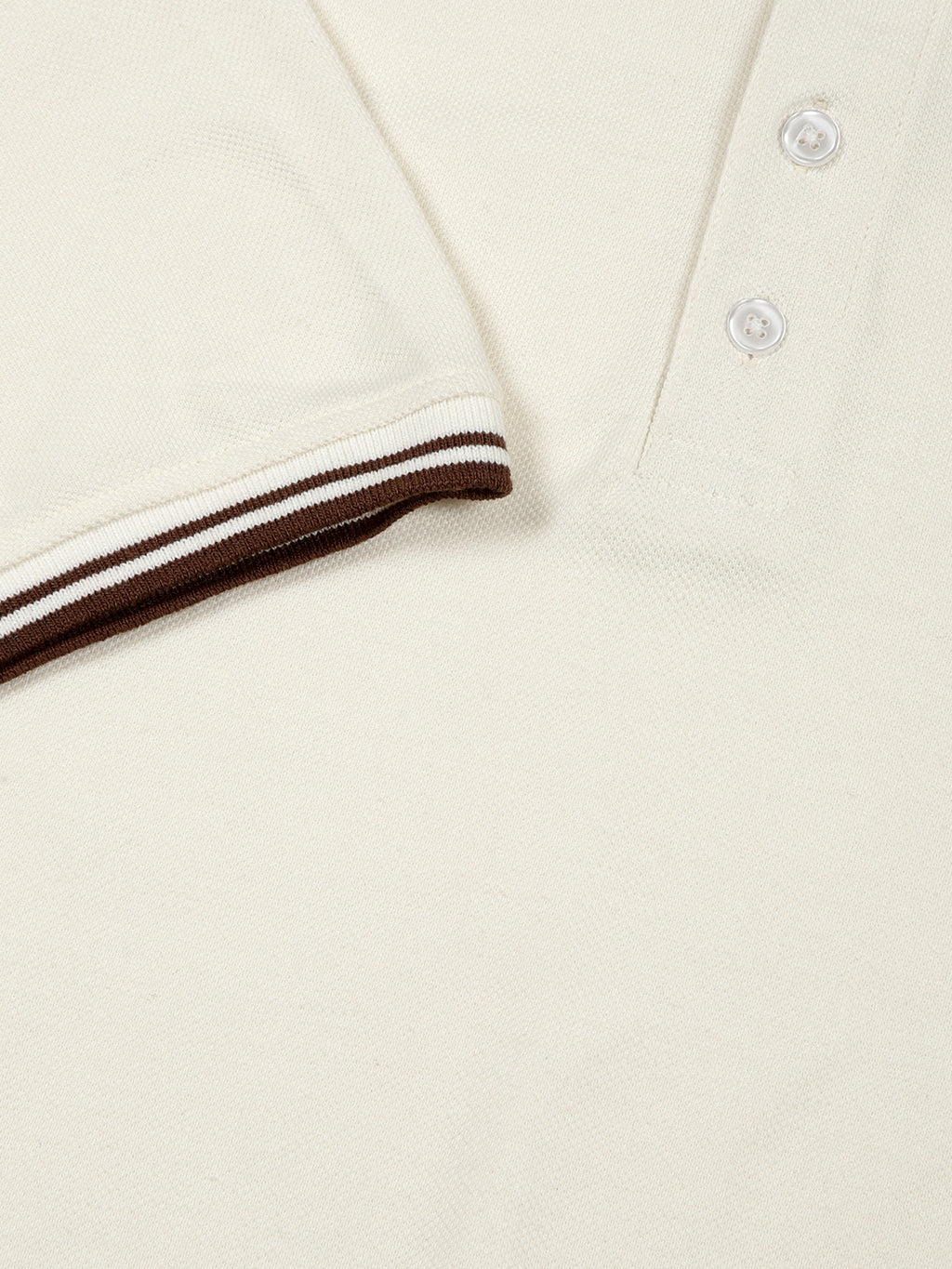 Thomas Scott Men Cream Regular Fit Short Sleeves Polo Collar Knit Tshirt