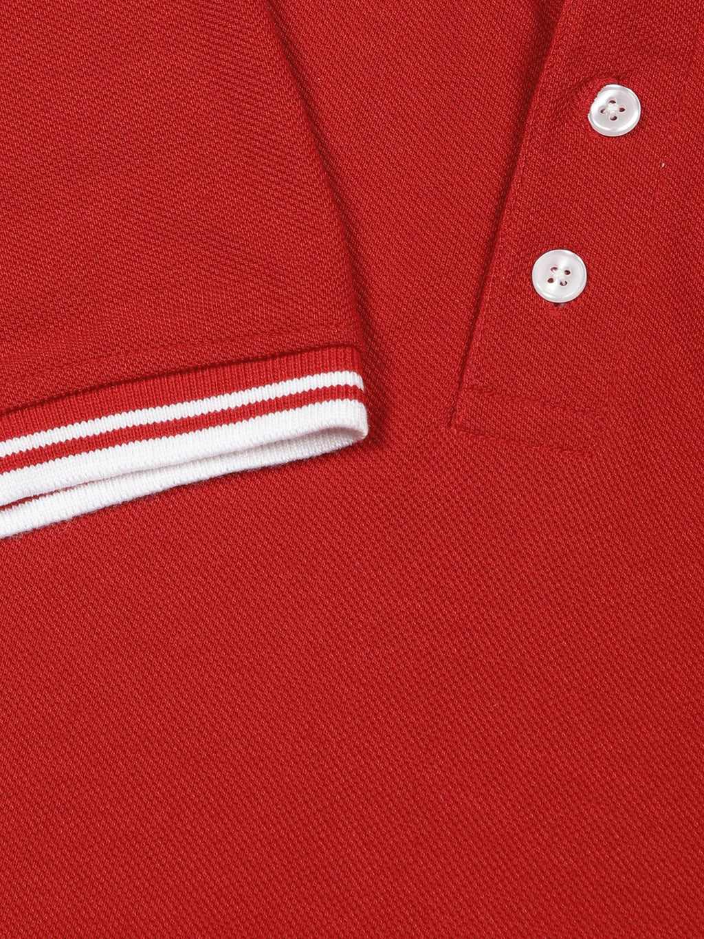 Thomas Scott Men Red Regular Fit Short Sleeves Polo Collar Knit Tshirt