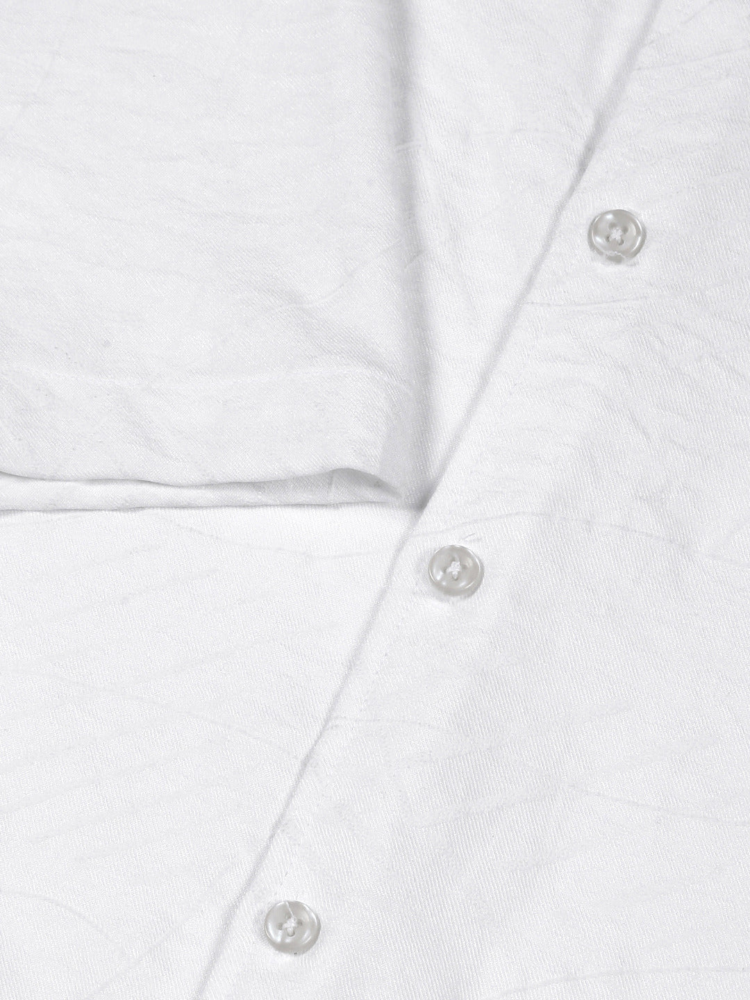 Thomas Scott Men White Slim Fit Short Sleeves Abstract Print Casual Shirt