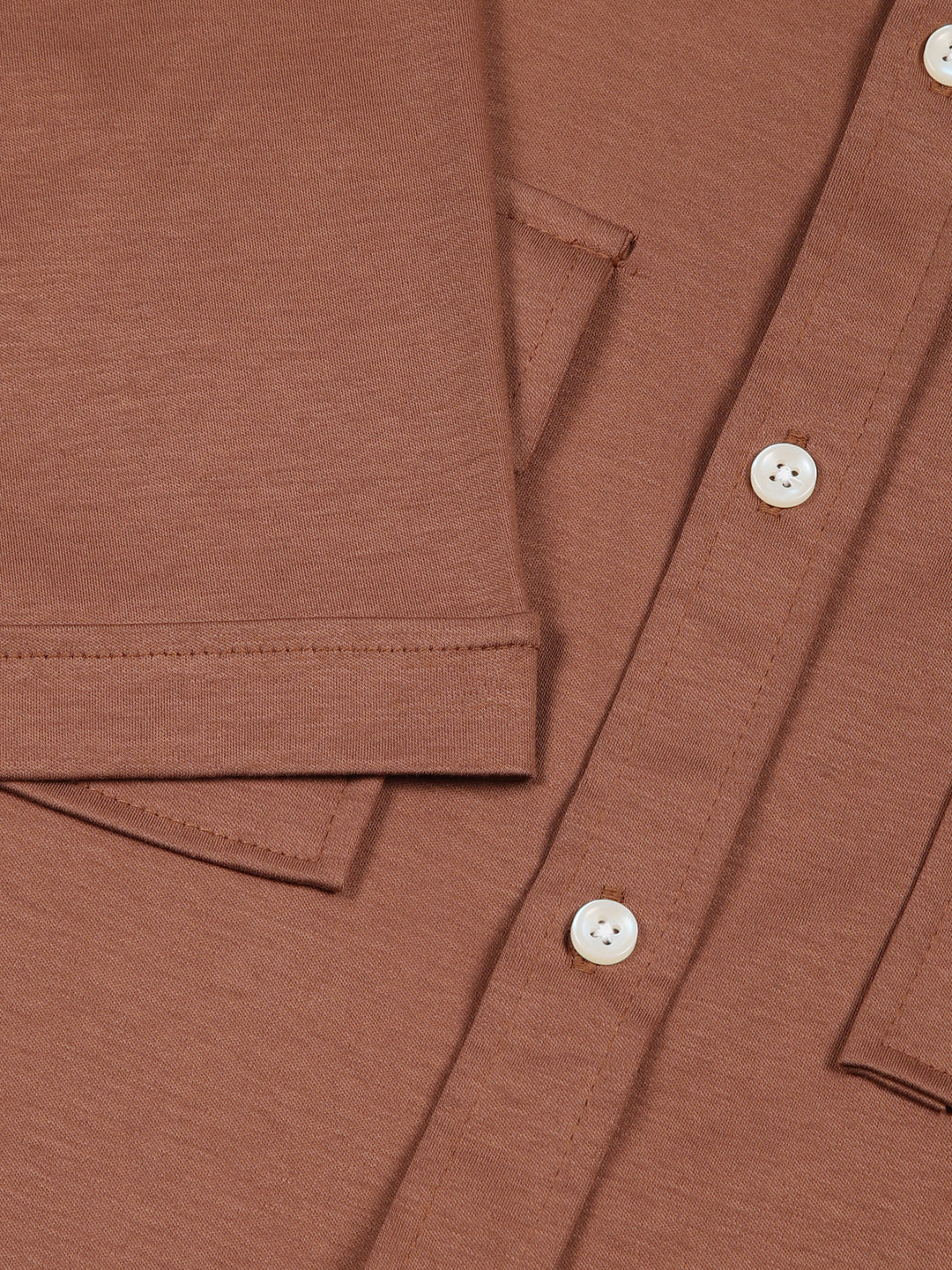 Thomas Scott Men Brown Slim Fit Solid Casual Shirt