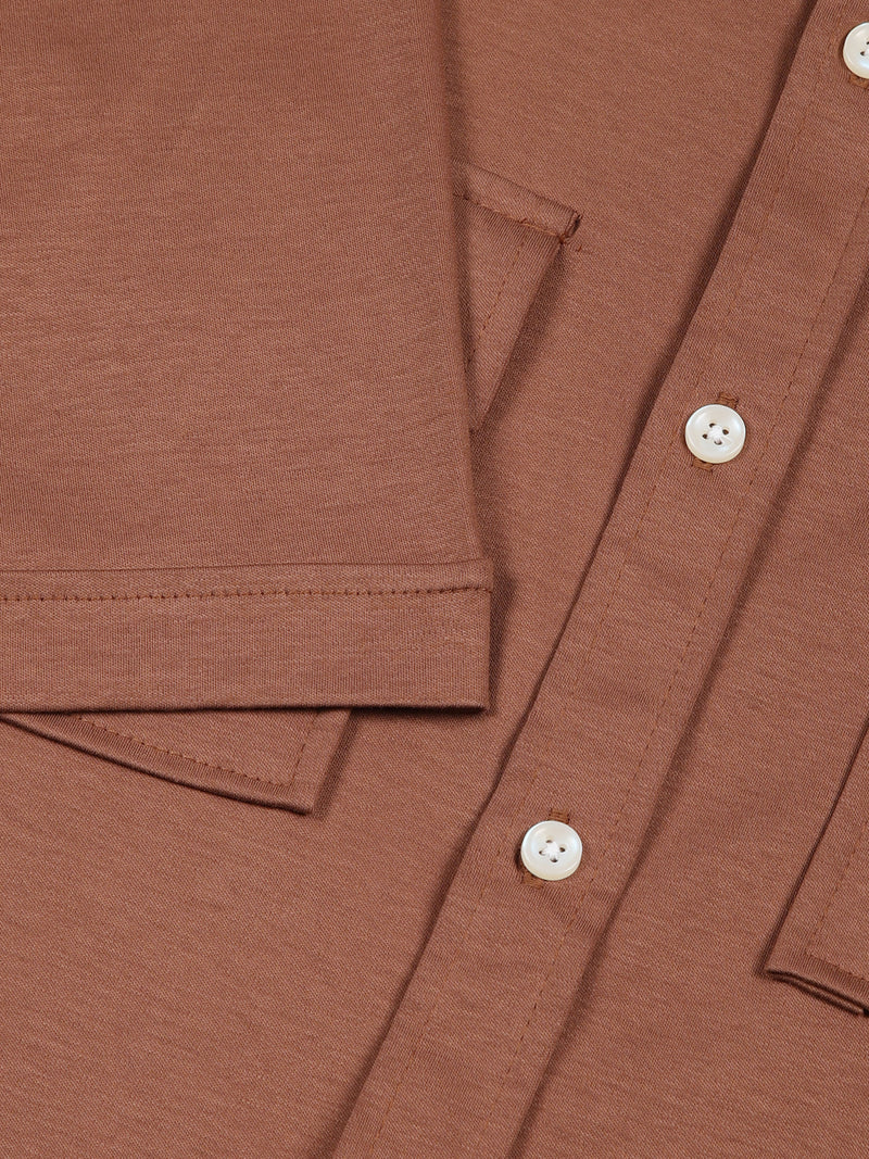 Thomas Scott Men Brown Slim Fit Solid Casual Shirt