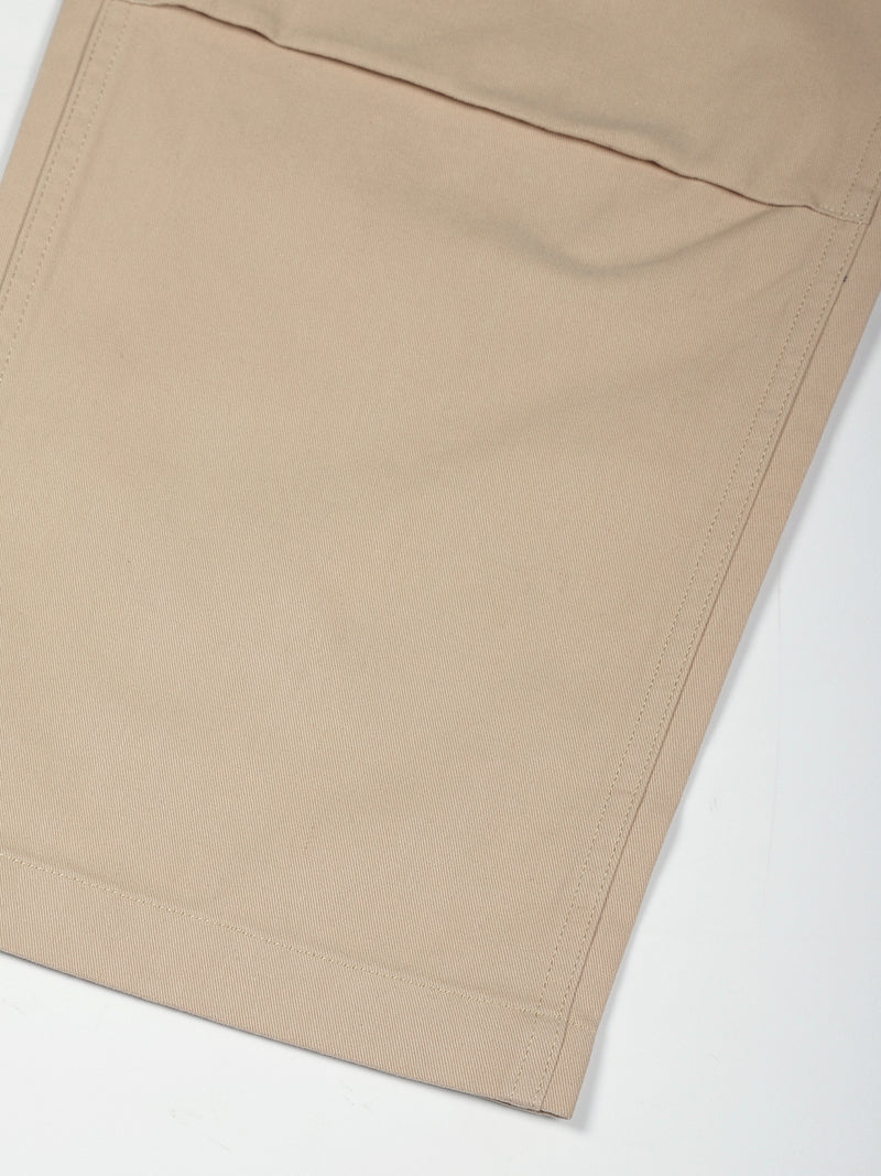 Thomas Scott Men Fawn Mid-Rise Loose Fit Cotton Woven Cargo Trouser
