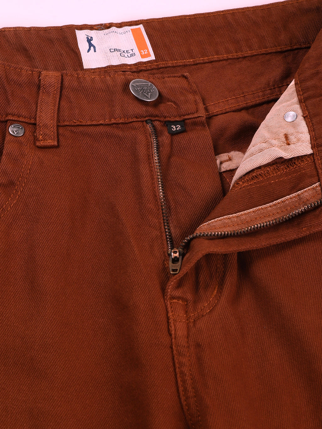Thomas Scott Men Dark Brown Loose Fit Mid-Rise Non Stretchable Cargo Jeans