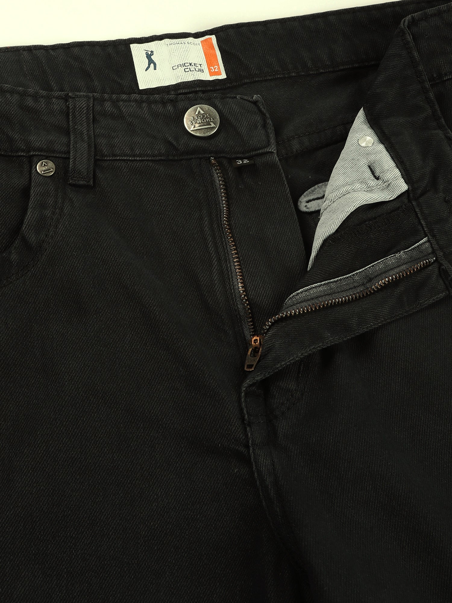 Thomas Scott Men Navy Blue Loose Fit Mid-Rise Non Stretchable Cargo Jeans