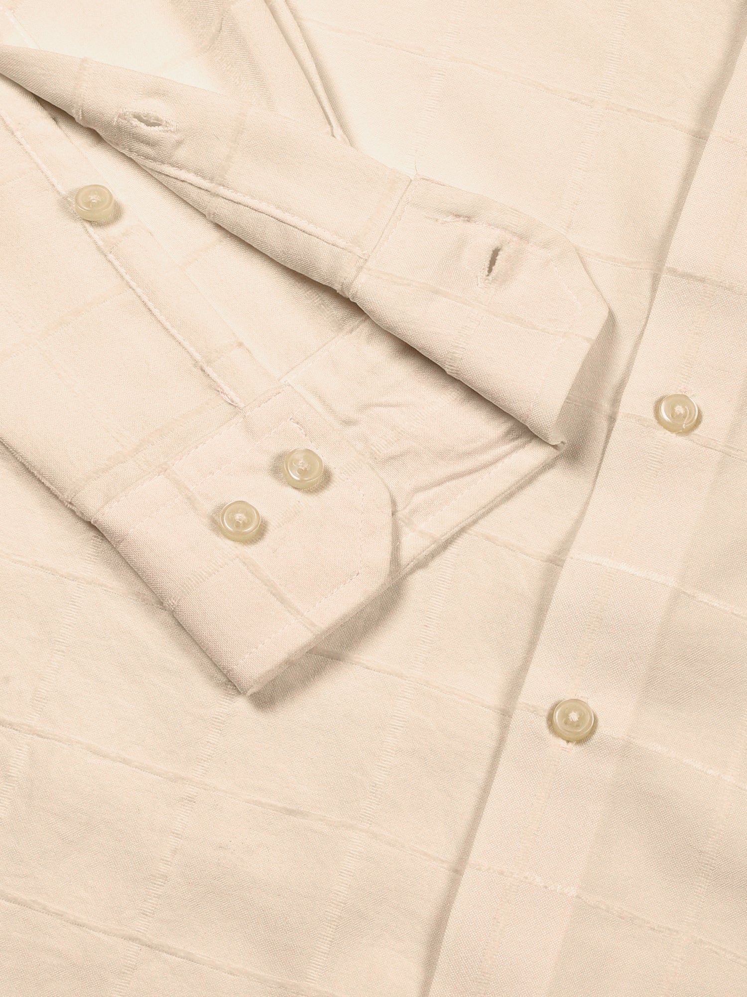 Thomas Scott Men White Regular Fit Long Sleeves Spread Collar Windowpane Checks Casual Shirt