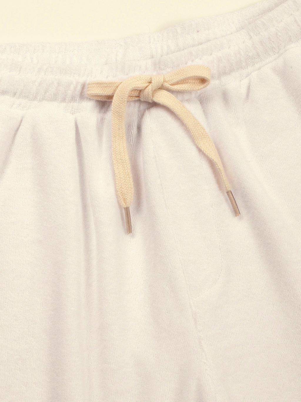 Thomas Scott Men White Regular Fit Mid-Rise Knee Length Drawstring Closure Knitted Shorts