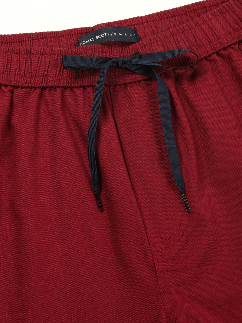 Thomas Scott Men Red Mid-Rise Regular Fit Cotton Woven Boxer Shorts