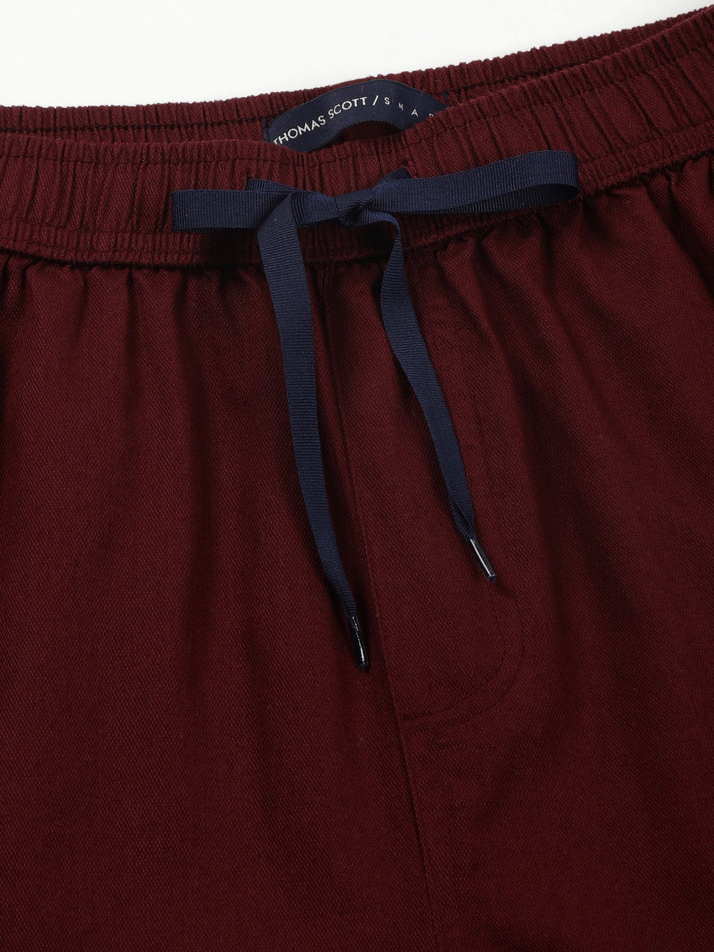 Thomas Scott Men Wine Mid-Rise Regular Fit Cotton Woven Boxer Shorts