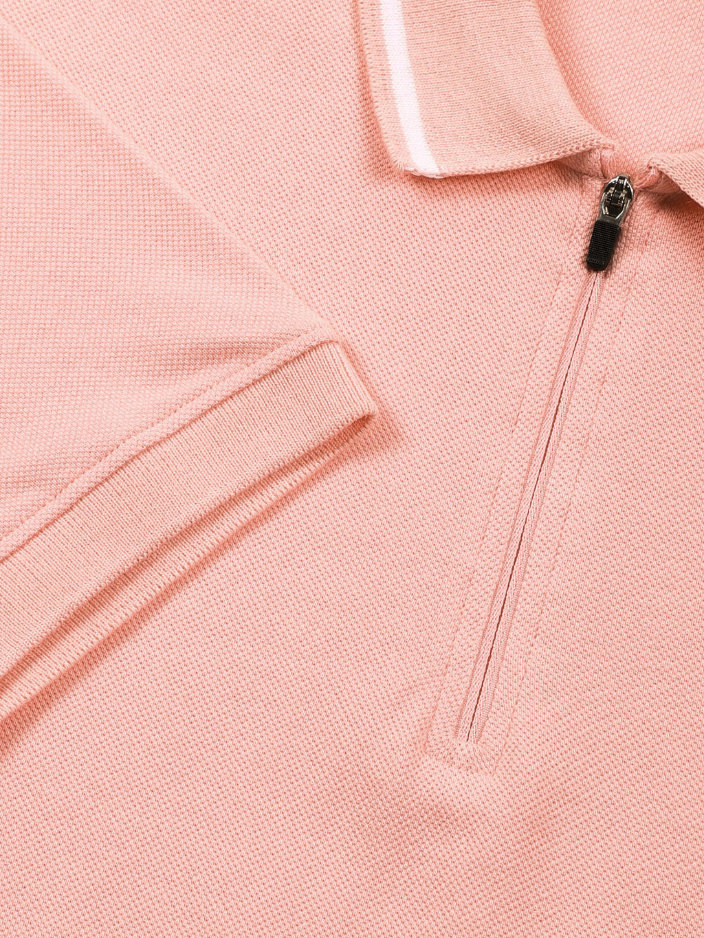 Thomas Scott Men Pink Regular Fit Short Sleeves Knitted Polo Collar T-shirt