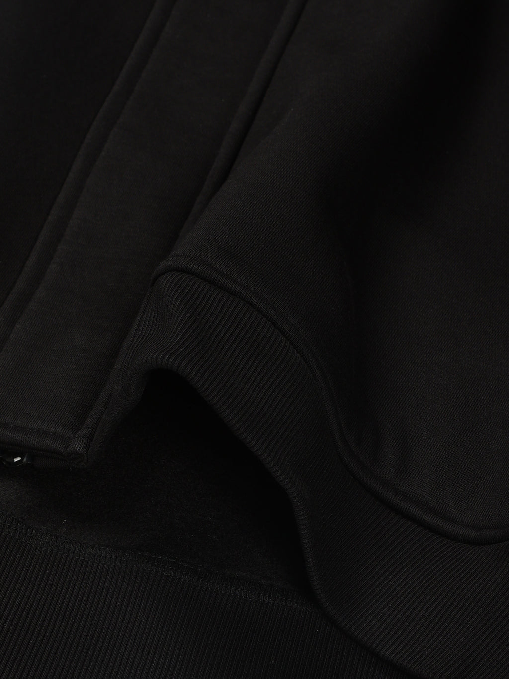 Thomas Scott Men Black Regular Fit Long Sleeves Solid Open Front Hooded Jacket