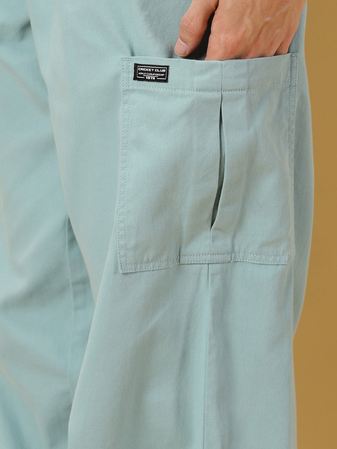 Thomas Scott Men Pista Cricket Club Collection Regular Fit Mid-Rise 100% Cotton Woven Parachute Cargo Joggers