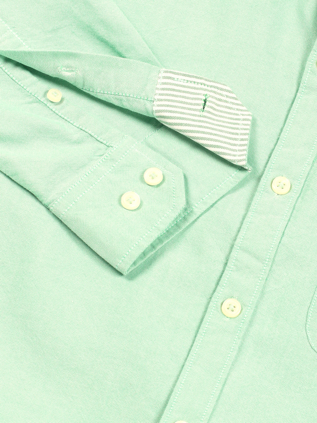 Thomas Scott Men Olive Long Sleeves Slim Fit Button-Down Collar 100% Cotton Casual Shirt