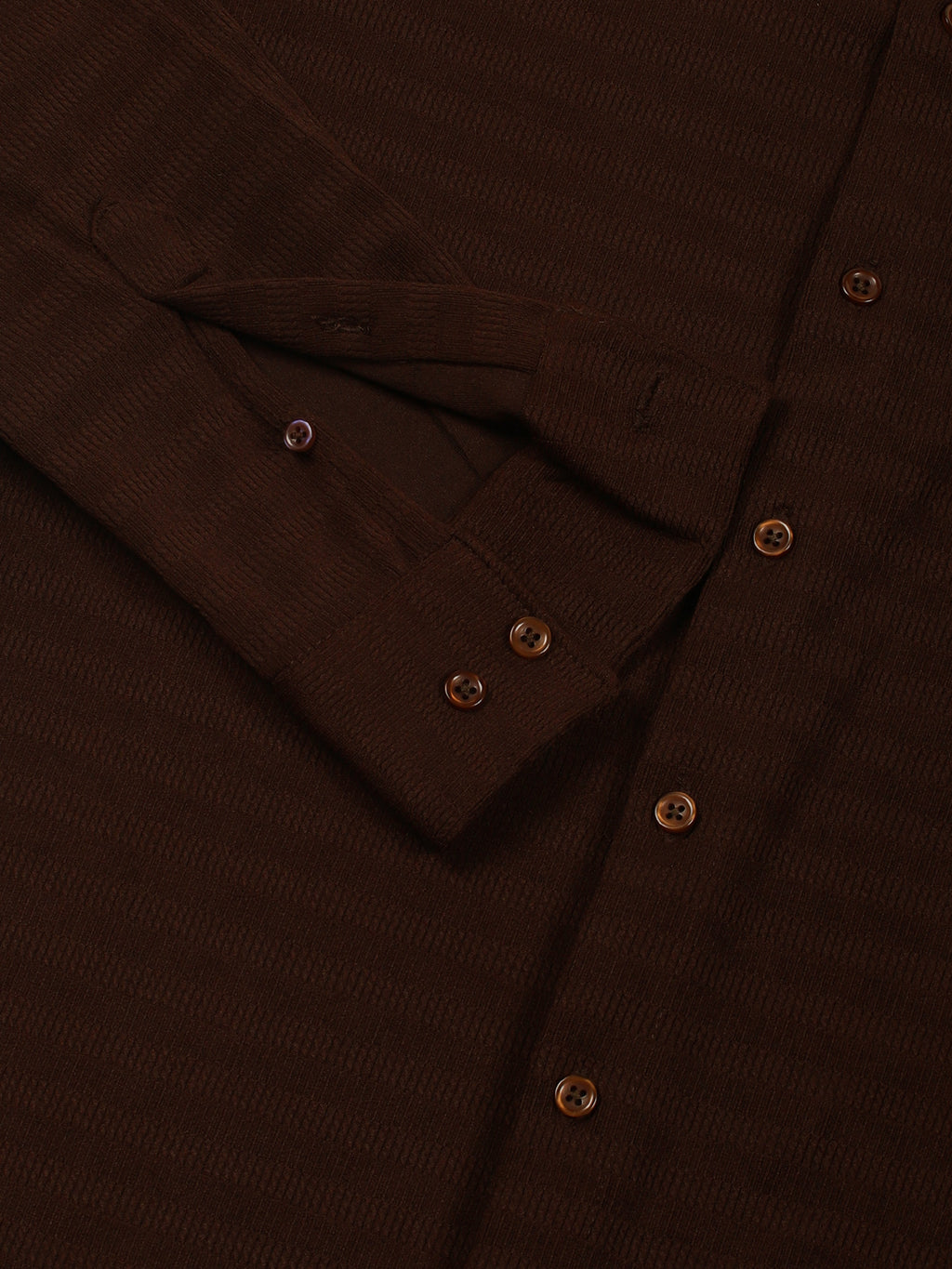 Thomas Scott Men Brown Premium Regular Fit Long Sleeves Spread Collar Textured Casual Shirt