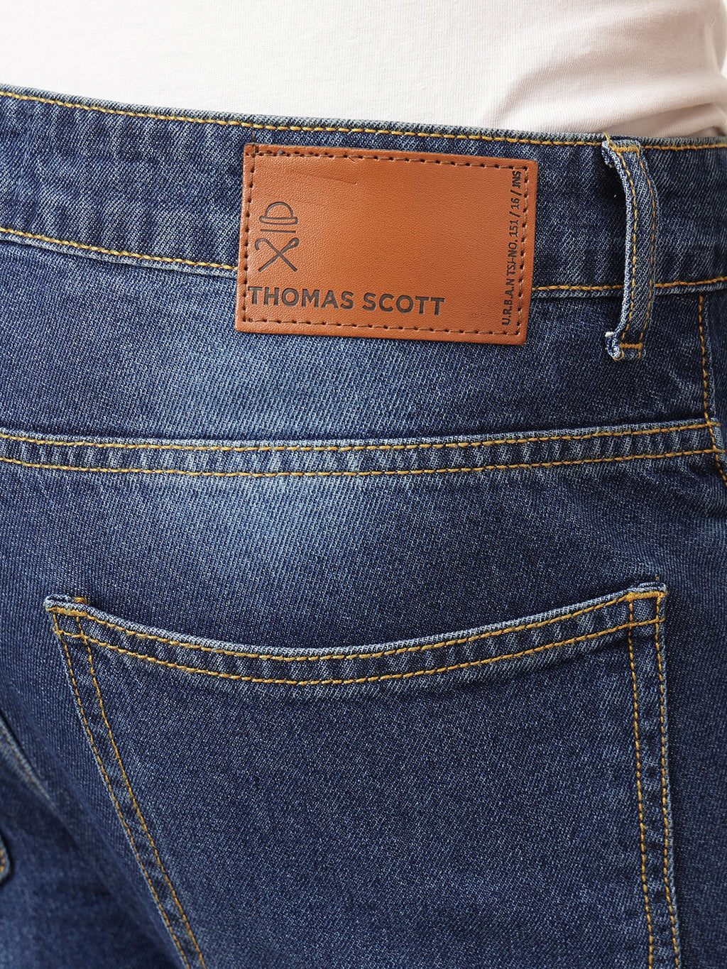 Blue Smart Slim Fit Mid-Rise Light Fade Non-Stretch Jeans For Men