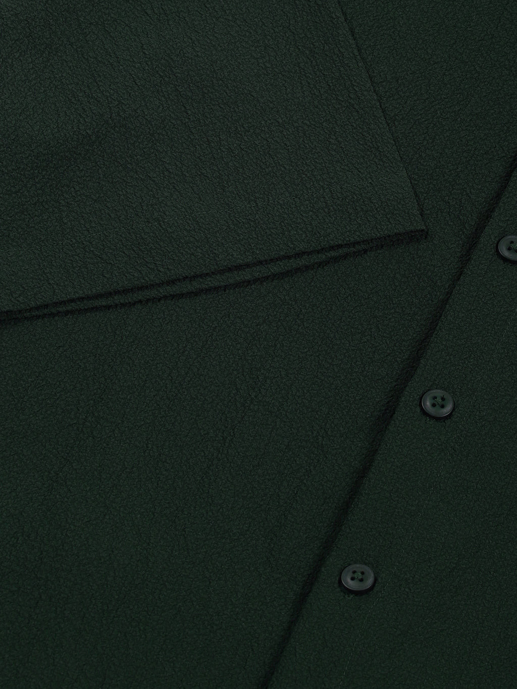 Thomas Scott Men Bottle Green Premium Short Sleeves Regular Fit Spread Collar Textured Seersucker Shirt