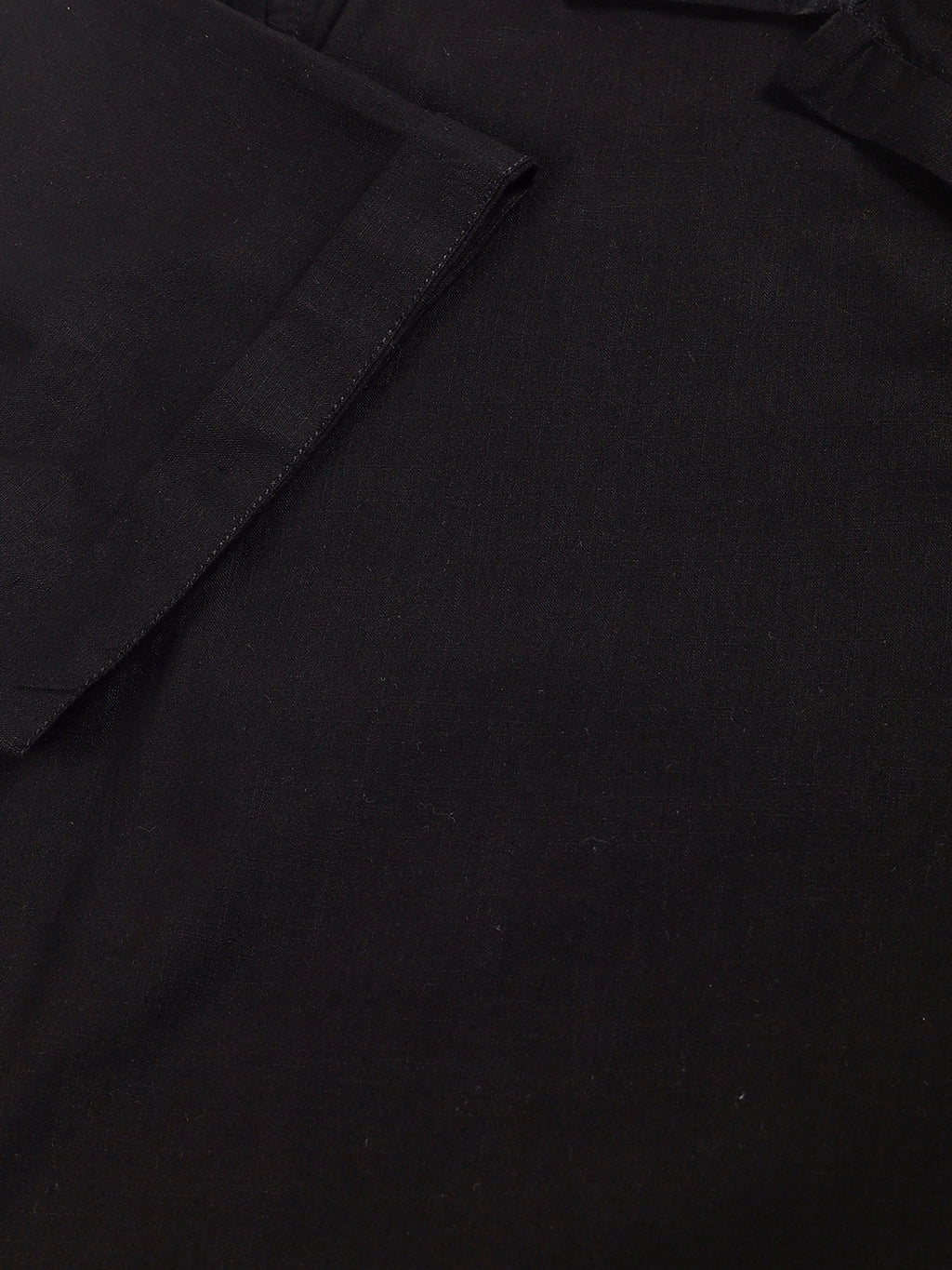 Thomas Scott Men Black Classic Short Sleeves Regular Fit Spread Collar Solid Cotton Casual Shirt