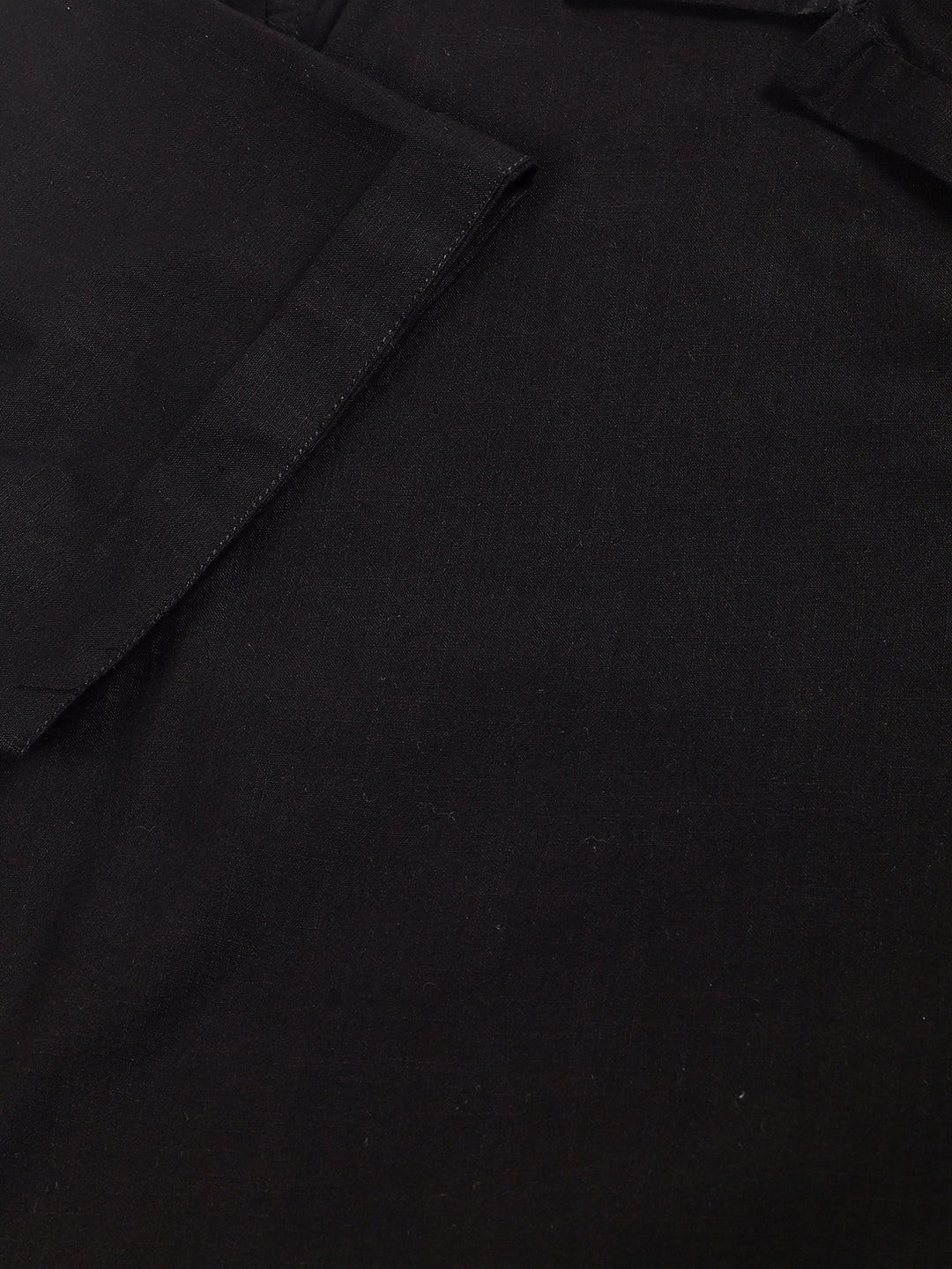 Thomas Scott Men Black Classic Short Sleeves Regular Fit Spread Collar Solid Cotton Casual Shirt