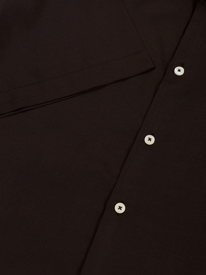 Thomas Scott Men Black Premium Oversized Short Sleeves Cuban Collar Solid Casual Shirt