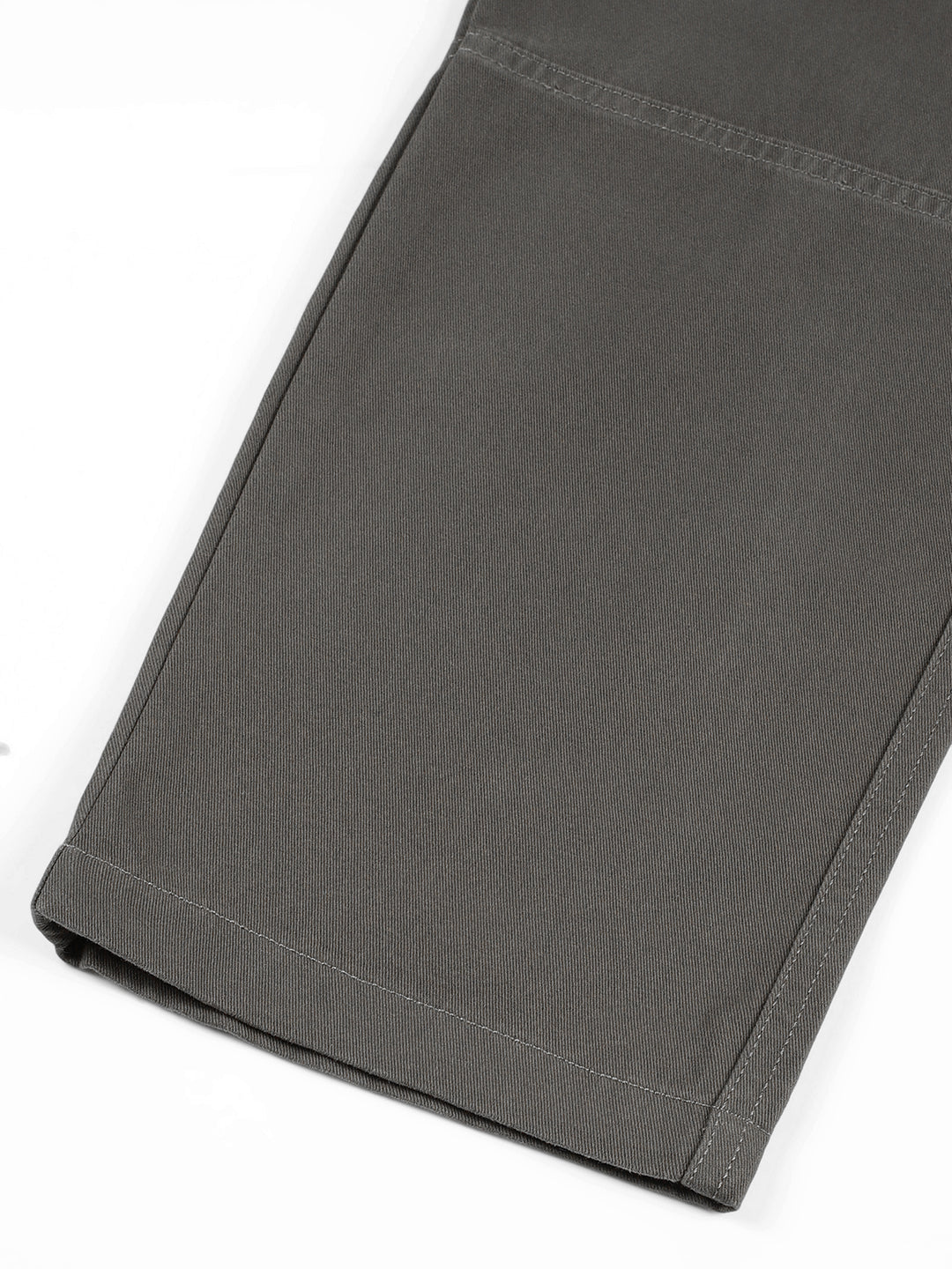 Thomas Scott Men Cement Smart Regular Fit Mid-Rise Solid Cotton Woven Trouser