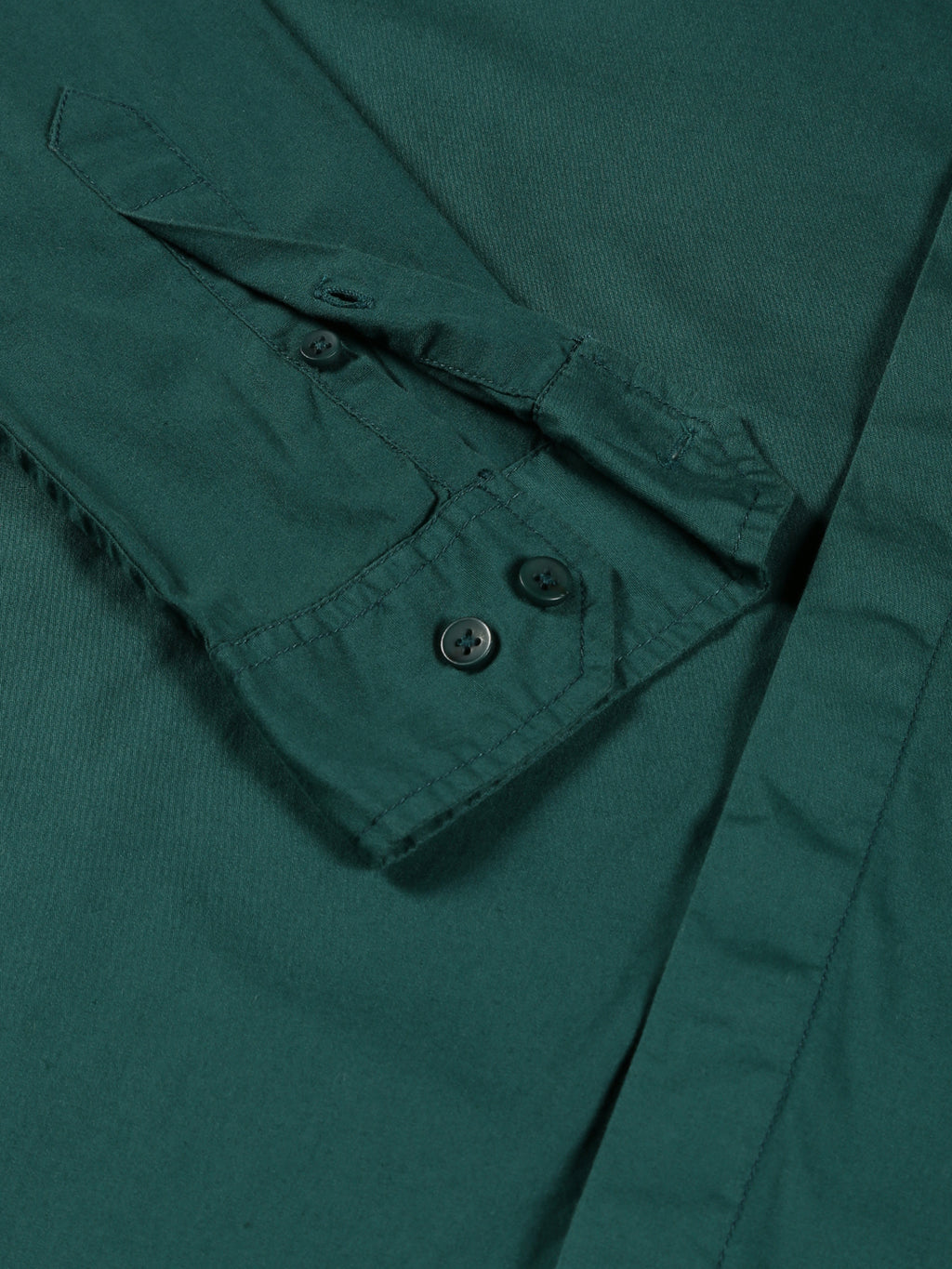 Thomas Scott Men Green Classic Regular Fit Long Sleeves Spread Collar Solid Casual Shirt