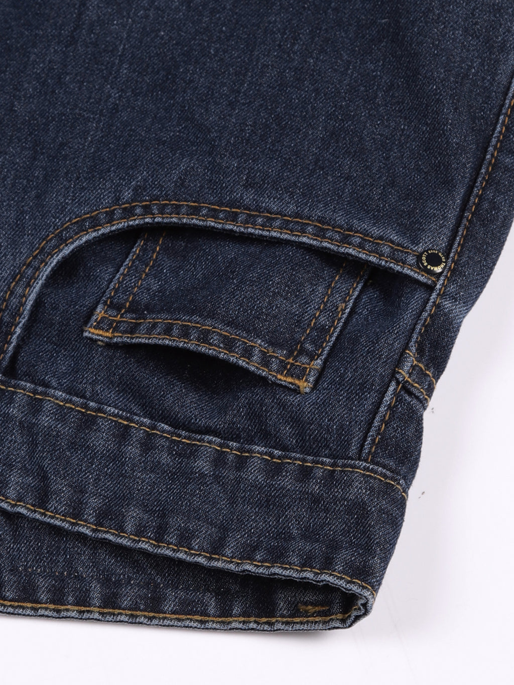 Blue Smart Bootcut Fit Clean Look Non Stretchable Jeans For Men