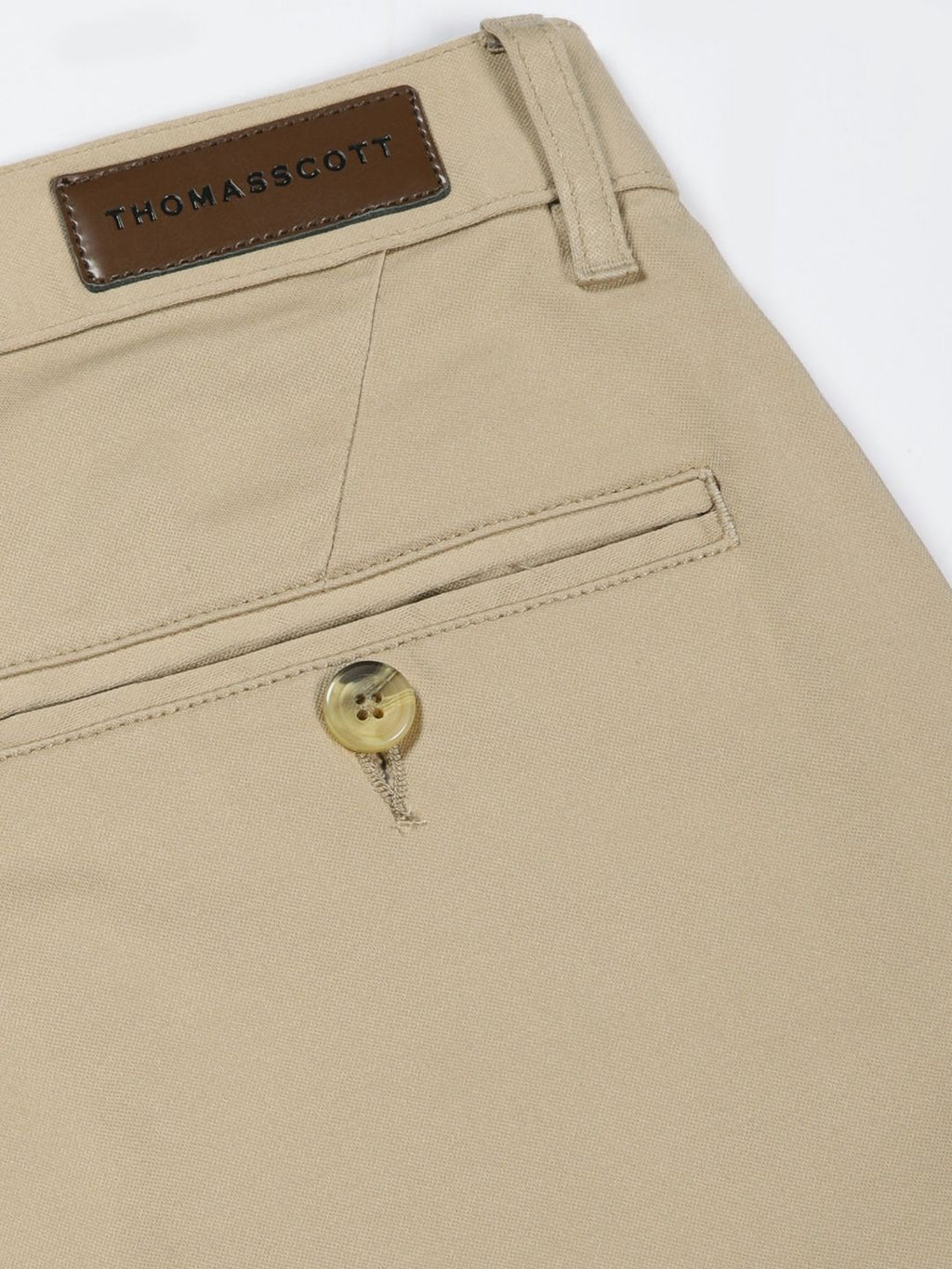 Thomas Scott Men Beige Smart Slim Fit Mid-Rise Solid Woven Chinos Trouser
