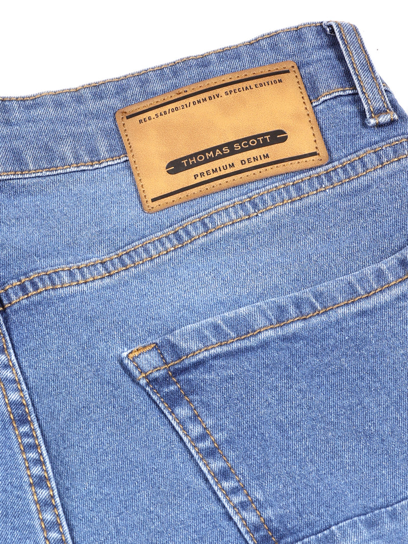 Thomas Scott Men Smart Bootcut Light Fade Stretchable Jeans