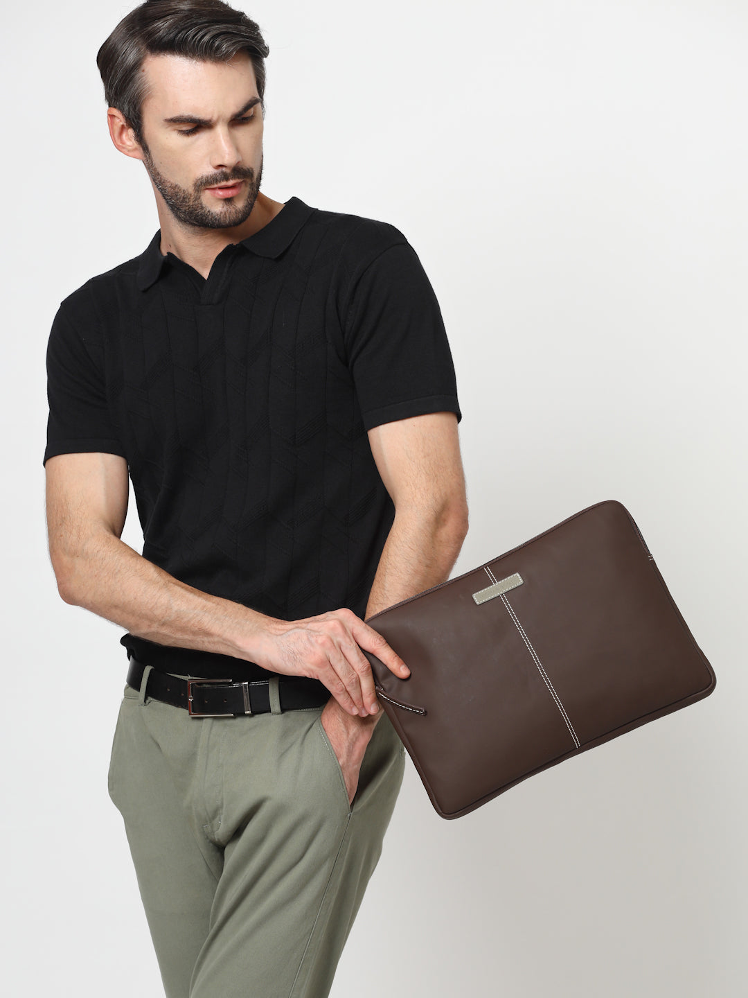 Thomas Scott Men PU Laptop Sleeve