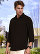 Thomas Scott Men Black Regular Fit Long Sleeves Spread Collar Windowpane Checks Casual Shirt