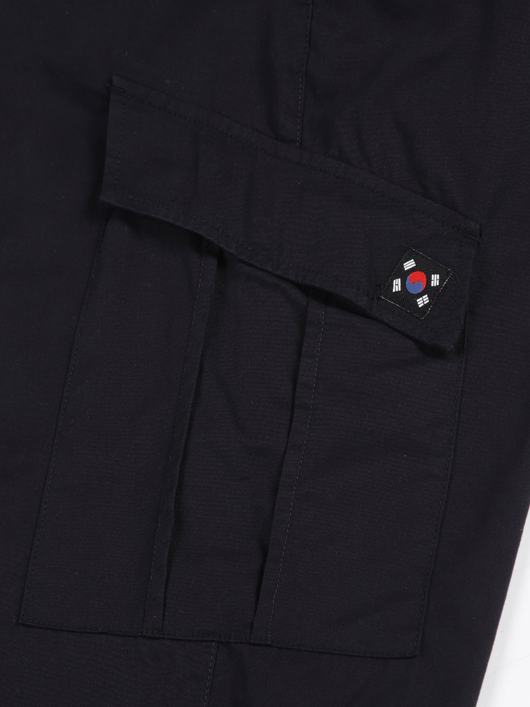 Thomas Scott Men Navy Regular Fit Mid-Rise Cotton Woven Parachute Cargo Trouser