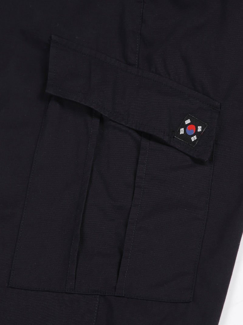 Thomas Scott Men Navy Regular Fit Mid-Rise Cotton Woven Parachute Cargo Trouser