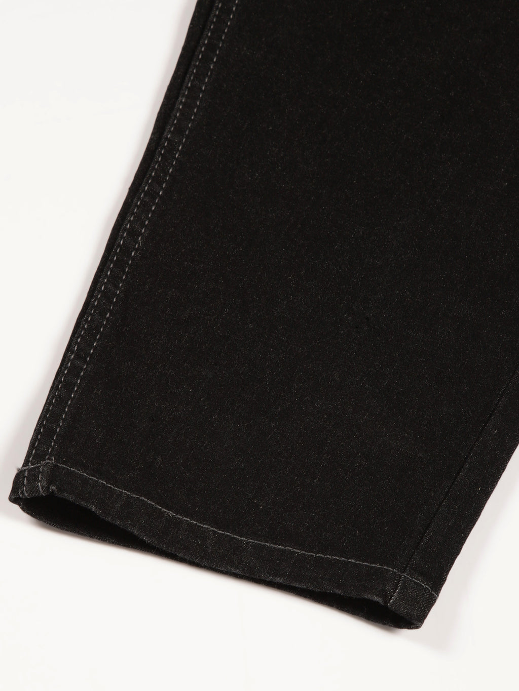 Thomas Scott Men Black Smart Tapered Fit Mid-Rise Clean Look Cropped Stretchable Jeans