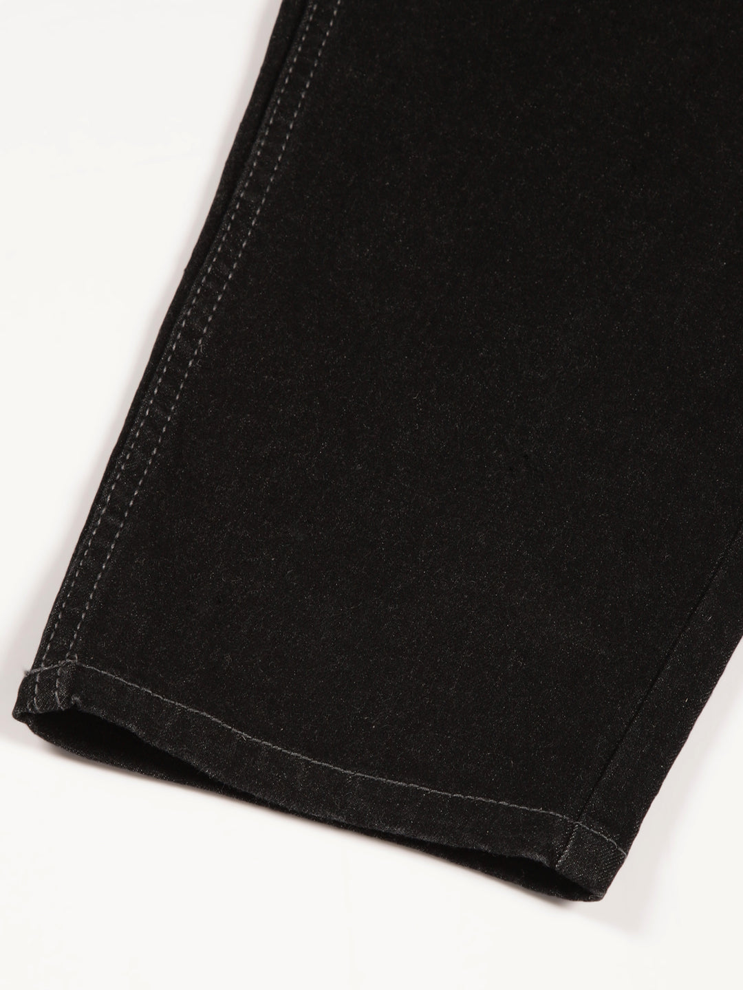 Thomas Scott Men Black Smart Tapered Fit Mid-Rise Clean Look Cropped Stretchable Jeans