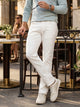 White Smart Straight Fit Mid-Rise Solid 5-Pocket Design Woven Chinos Trouser For Men
