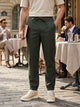 Bottle Green Cricket Club Collection Regular Fit Mid-Rise Woven Joggers For Men with Drawstring & 4 Utility Pockets