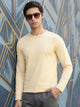 Thomas Scott Men Beige Cricket Club Collection Regular Fit Round Neck Long Sleeves Polycotton Solid Knitted T-shirt