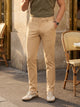 Khaki Cricket Club Collection Regular Fit Mid-Rise Solid 4 Pockets Woven Chinos Trouser For Men