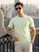 Thomas Scott Men Sea Green Cricket Club Collection Regular Fit Round Neck Short Sleeves Polycotton Solid Knitted T-shirt