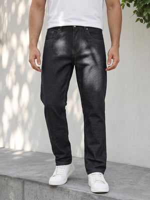 Indigo Smart Slim Fit Dark Shade 4-Way Stretch Performance Jeans For Men
