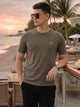 Thomas Scott Men Olive1 Cricket Club Collection Regular Fit Short Sleeves Round Neck Solid 100% Cotton Knitted Tshirt
