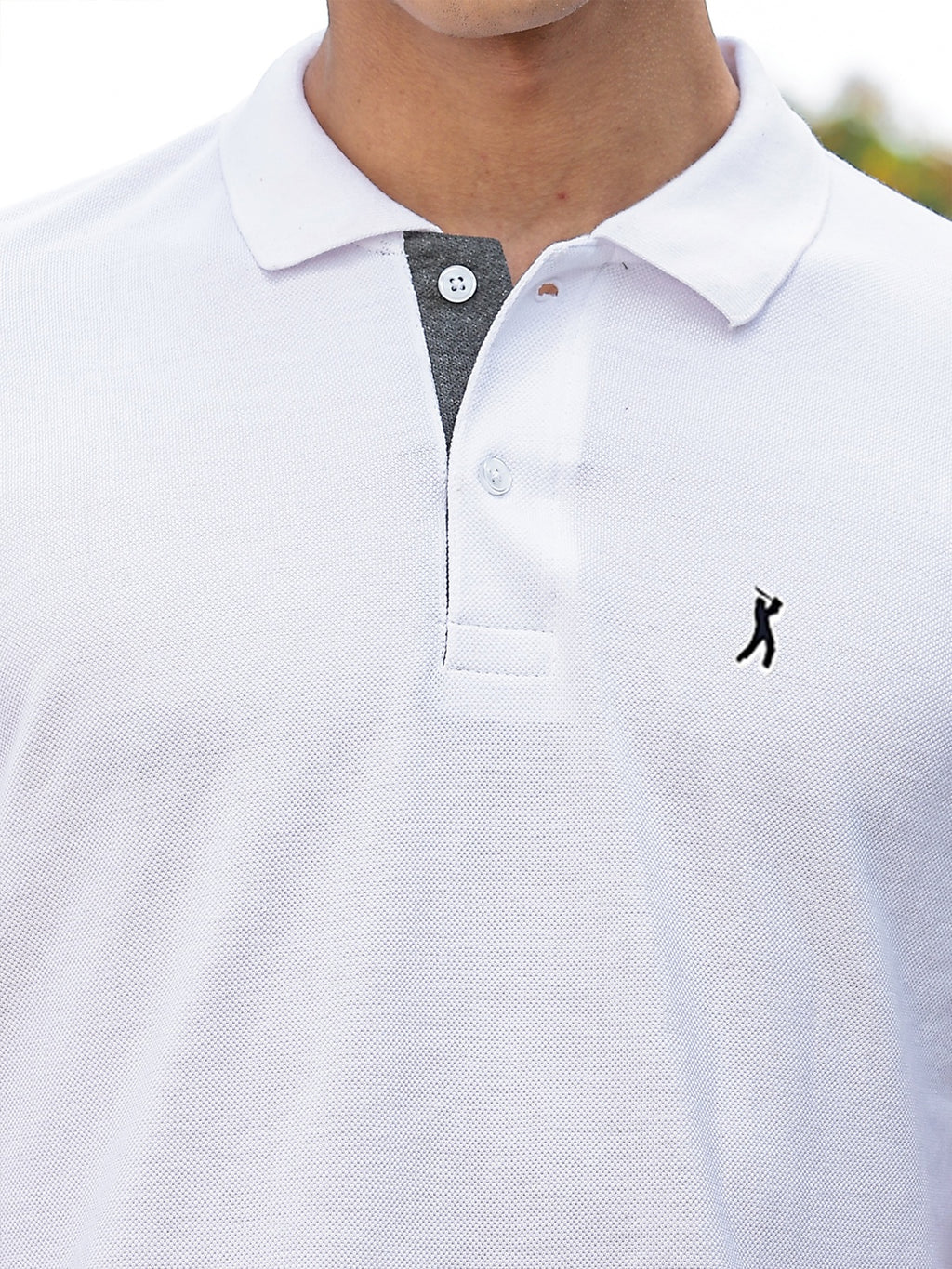 Thomas Scott Men White Regular Fit Short Sleeves Solid Polo Collar Knitted Tshirt
