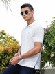 Thomas Scott Men White Regular Fit Short Sleeves Solid Polo Collar Knitted Tshirt