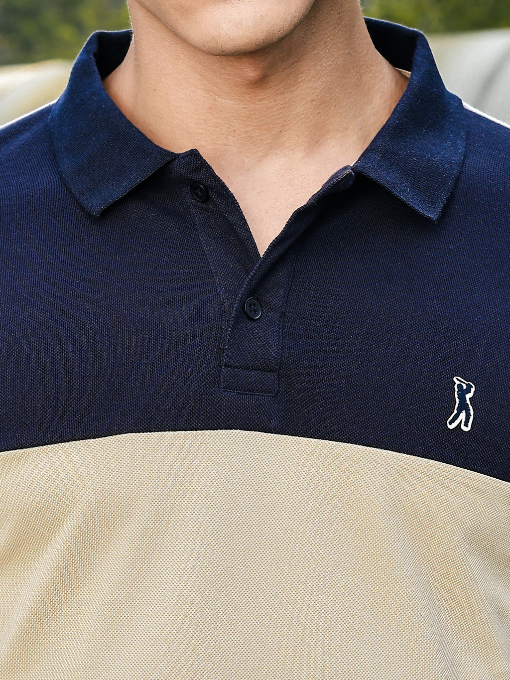 Thomas Scott Men Navy Regular Fit Short Sleeves Polo Collar Knit Tshirt