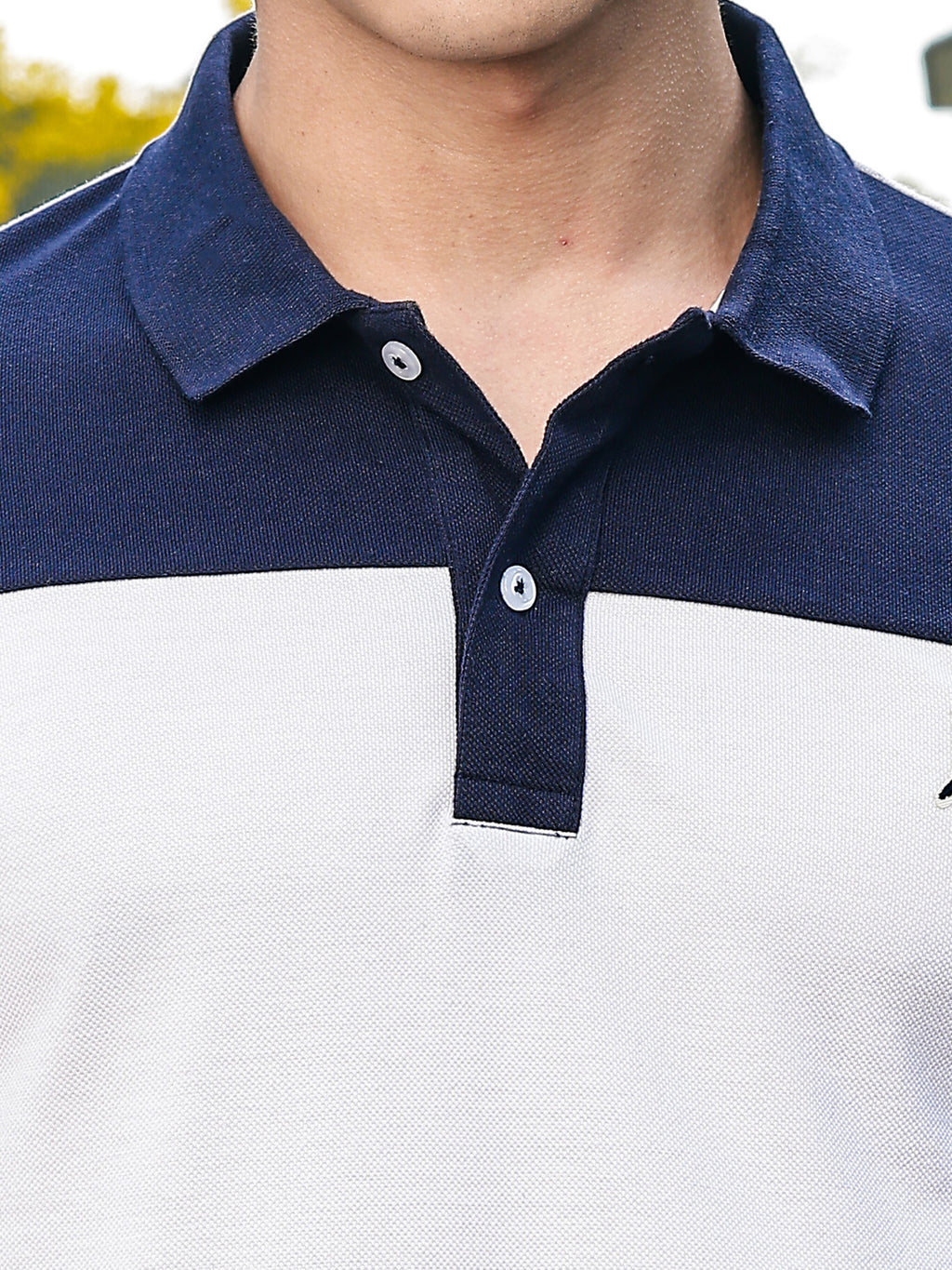 Thomas Scott Men Navy Regular Fit Short Sleeves Knitted Polo Collar Tshirt
