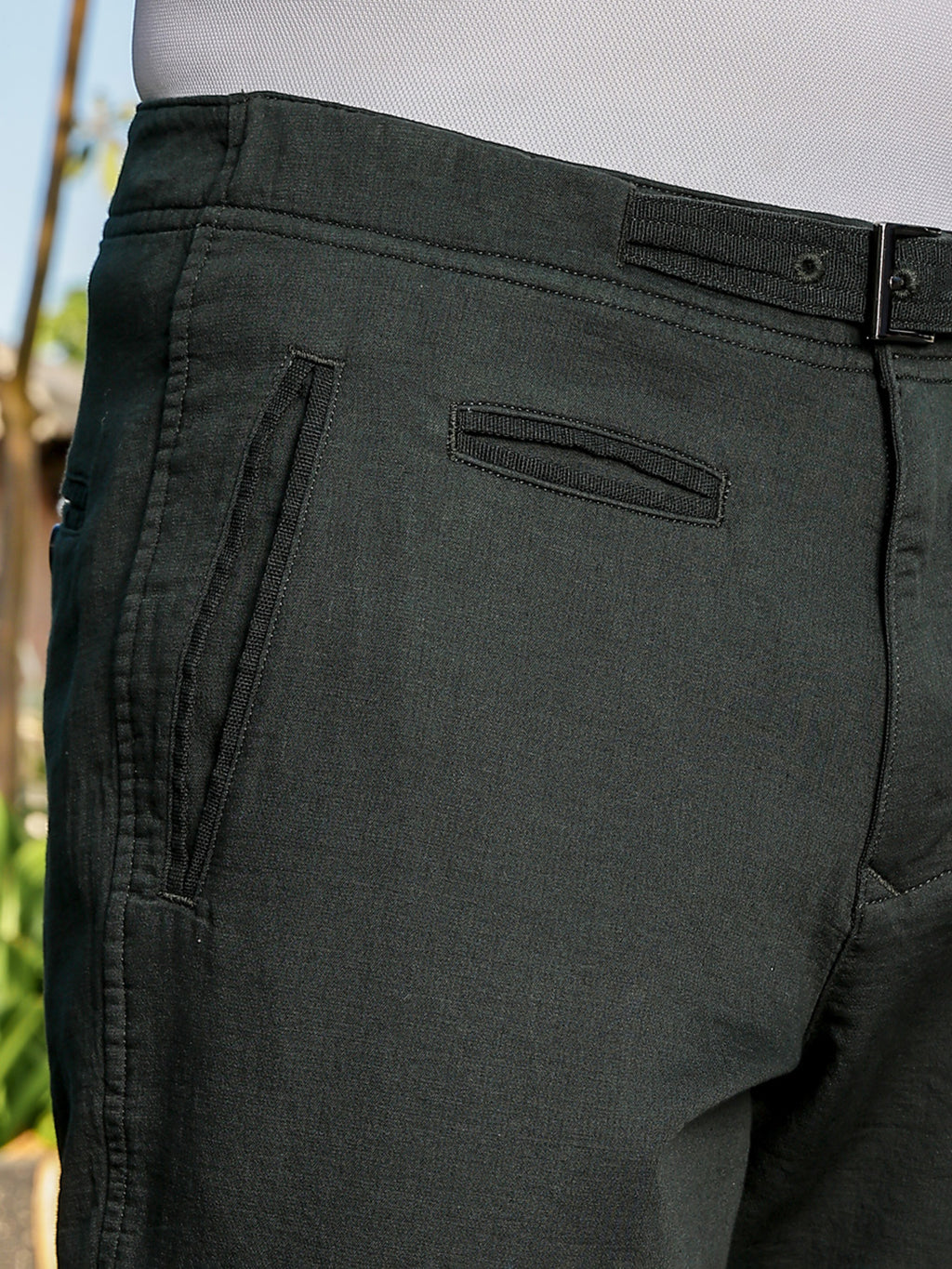 Thomas Scott Men Green Mid-Rise Slim Fit Woven Chinos Trouser