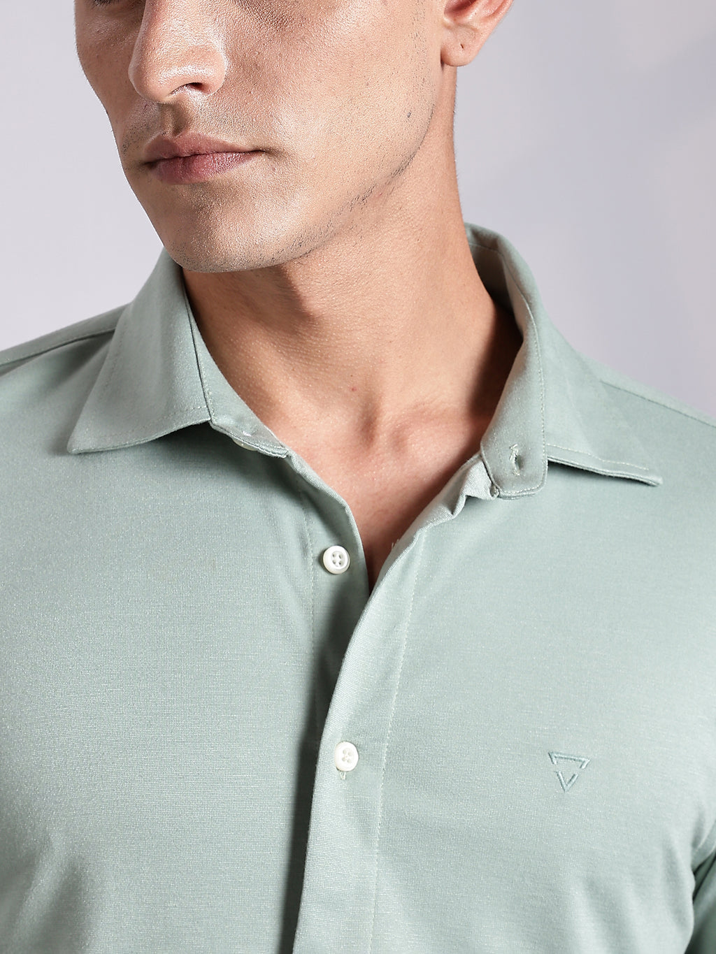Thomas Scott Men Pista Slim Fit Long Sleeve Solid Knitted Casual Shirt