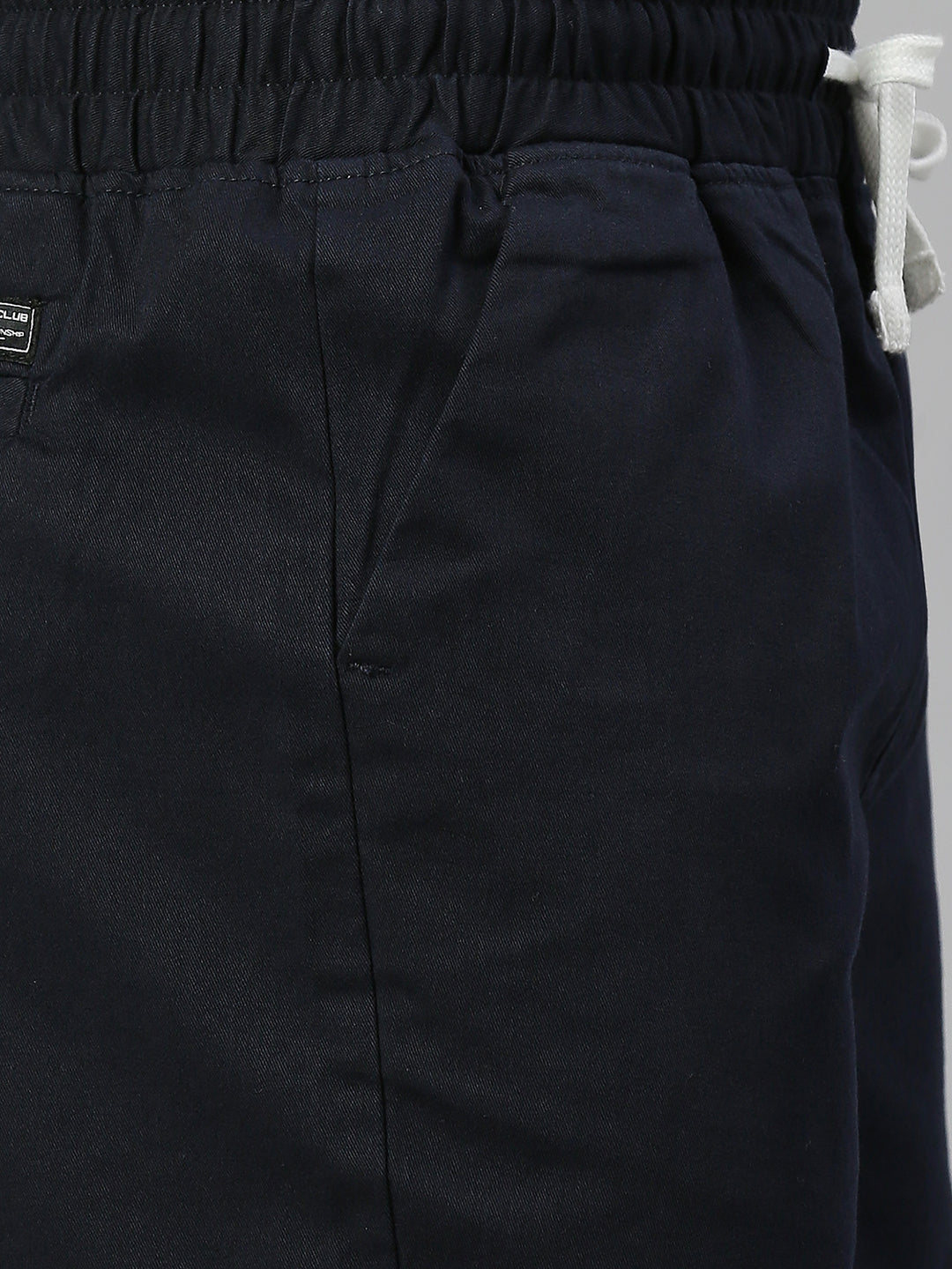 Thomas Scott Men Navy Slim Fit Mid-Rise Solid Woven Shorts