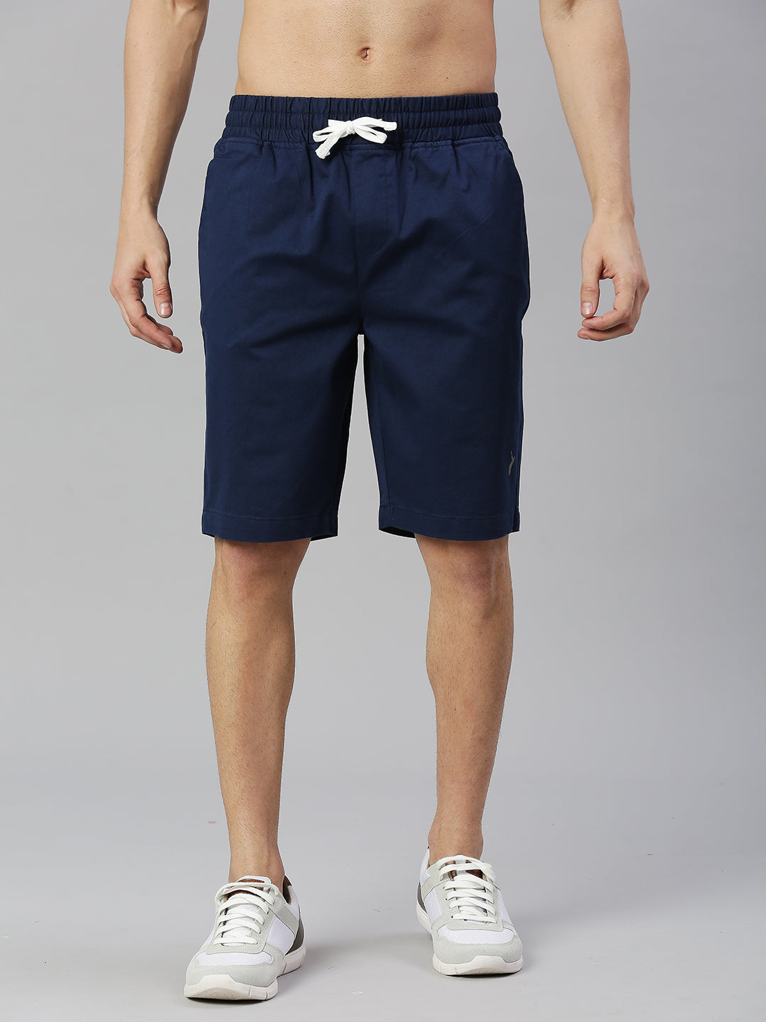 Thomas Scott Men Royal Blue Slim Fit Mid-Rise Solid Woven Shorts