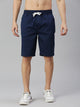 Royal Blue Slim Fit Mid-Rise Solid Woven Shorts For Men